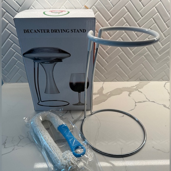🍷NIB! Wine Decanter Drying Stand Retail $30 - Picture 4 of 7